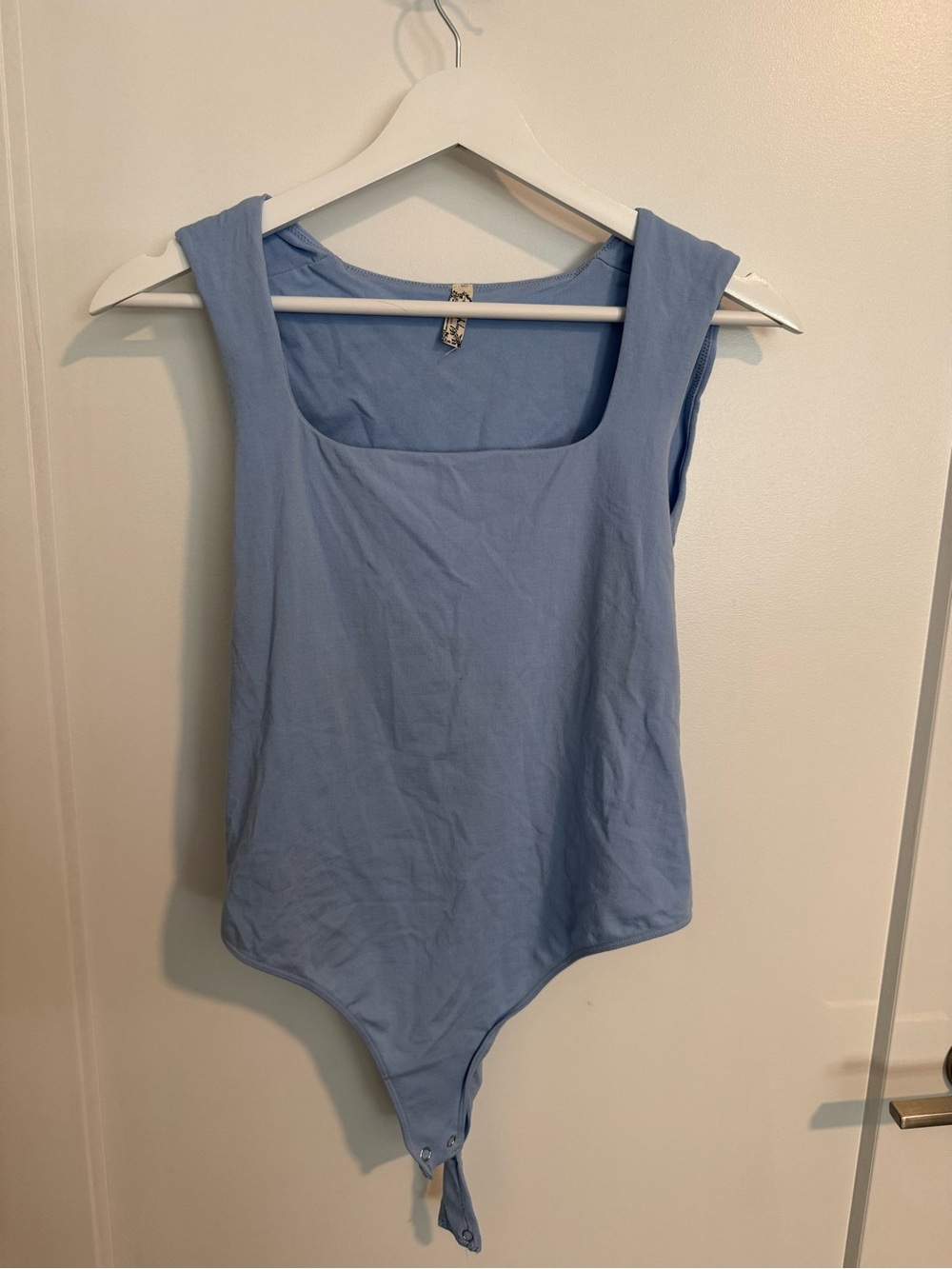 Free People Light Blue Sleeveless Bodysuit